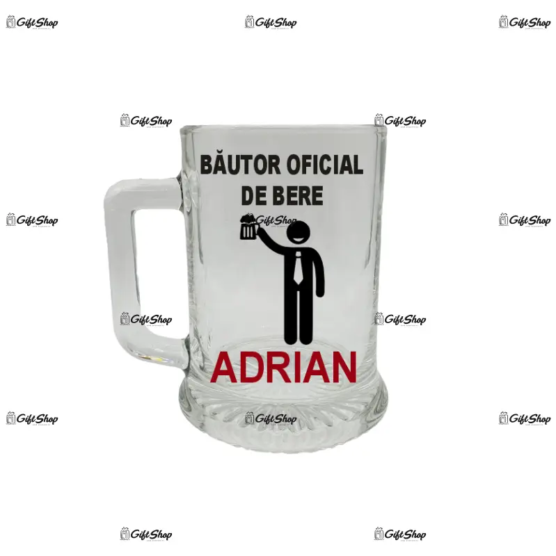 Bautor oficial de bere ( numele dorit ) halba cu mesaj